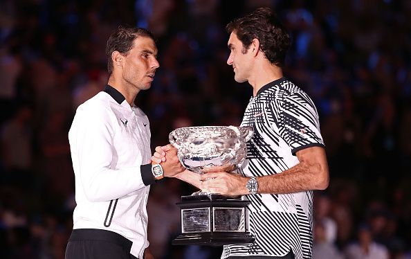 Roger Federer with Rafael Nadal